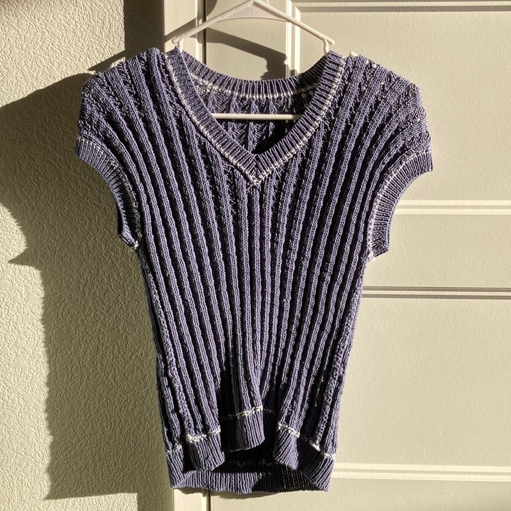 Trendy Blue Sweater Vest